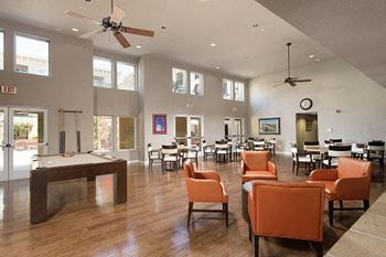 Billiards Table, Game Room at 55+ FountainGlen Pasadena, California